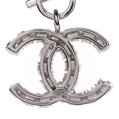 Chanel Crystal Beads Lambskin CC Short Necklace Silver 6 of 6