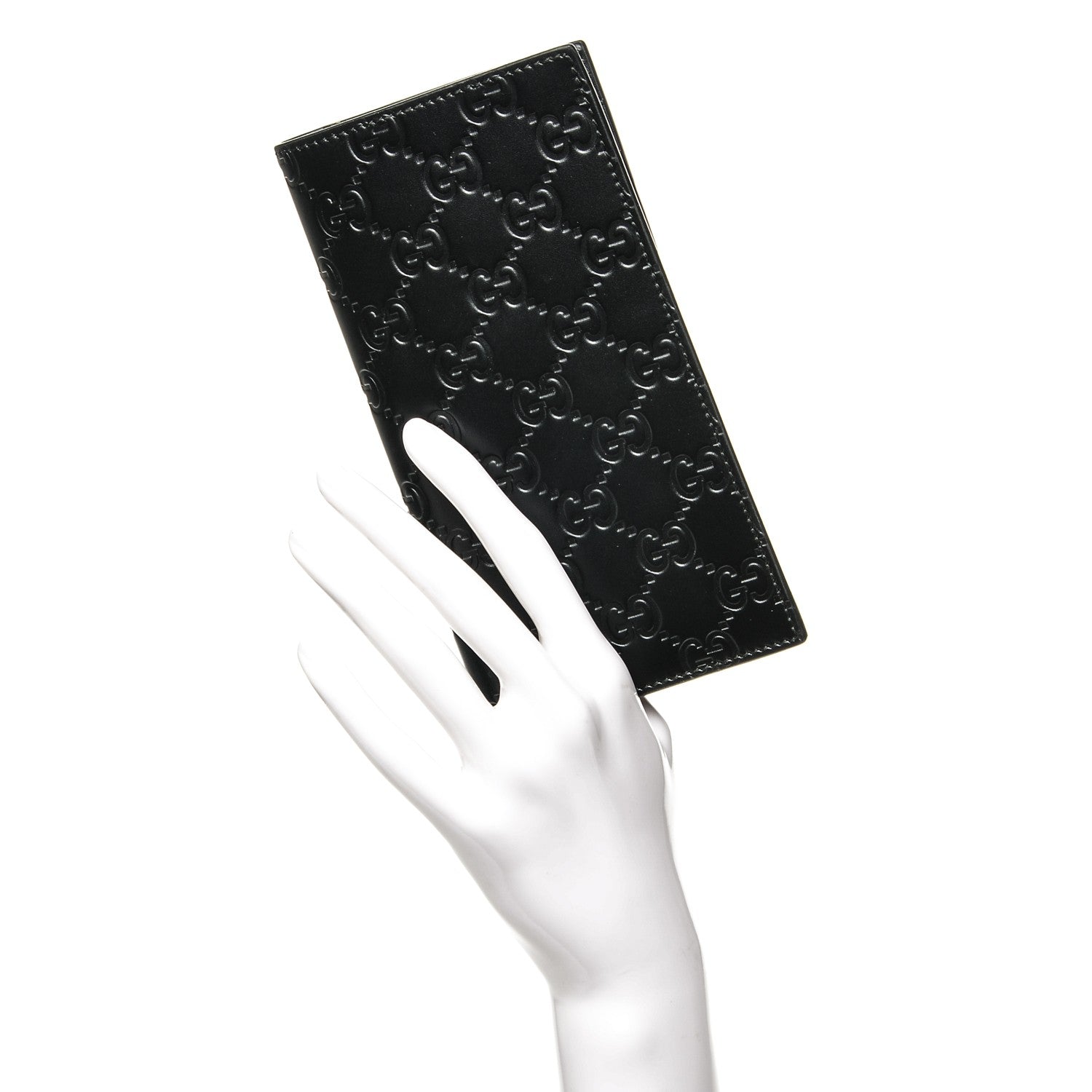 Gucci Guccissima Margaux Calfskin Avel Wallet Black 2 of 7