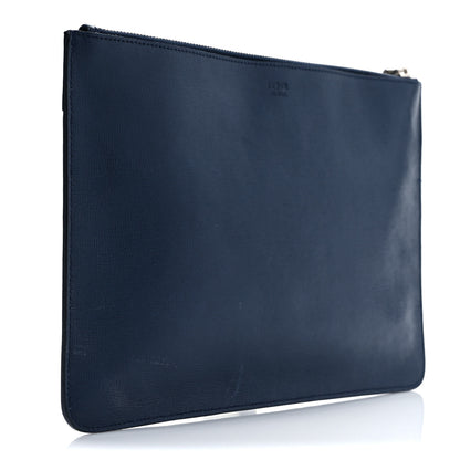 Fendi Metallic Vitello Elite Monster Eyes Pouch Navy Multicolor 3 of 7