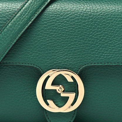 Gucci Dollar Calfskin Interlocking G Crossbody Bag Emerald 9 of 11