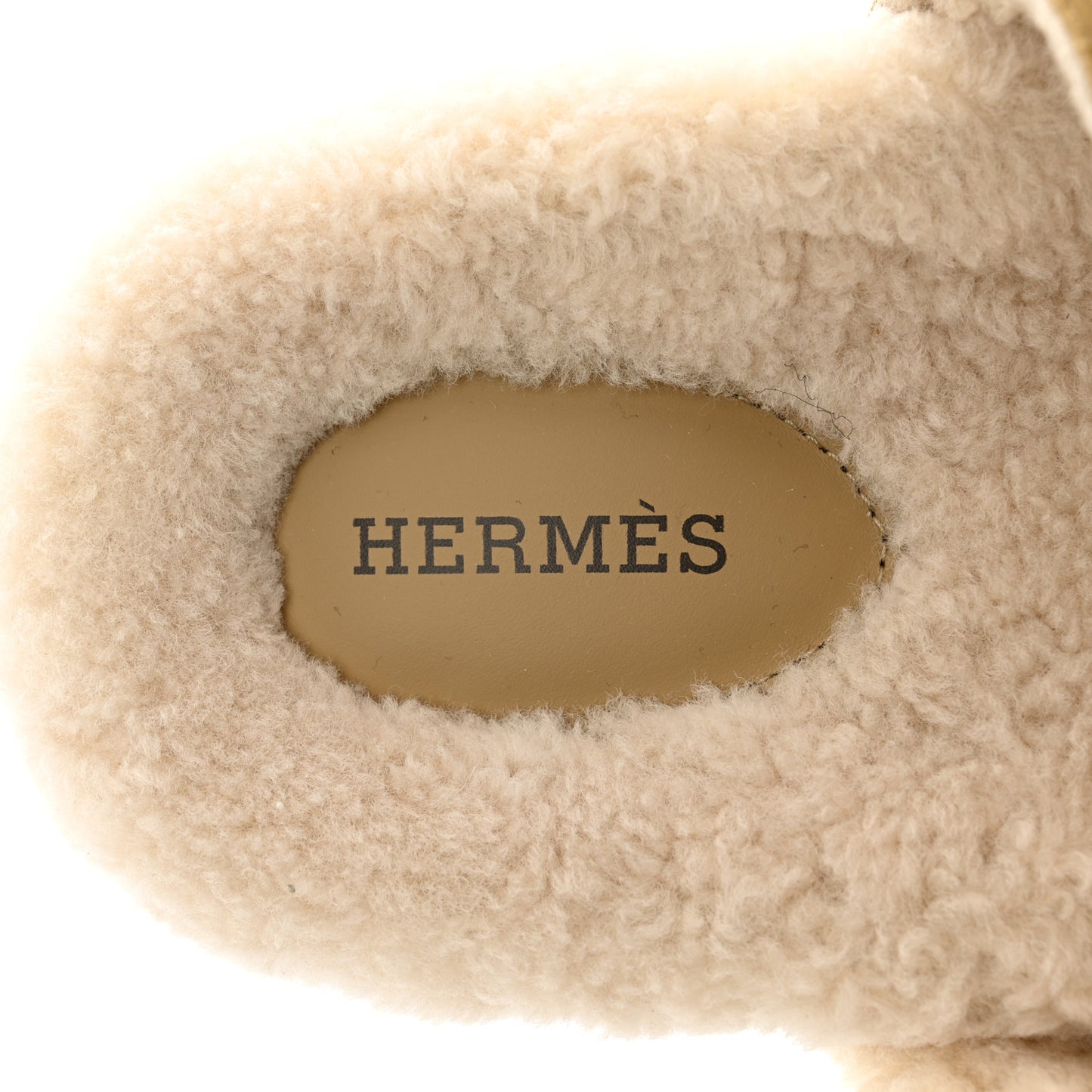 Suede Goatskin Woolskin Womens Chypre Sandals 38 Golden Beige