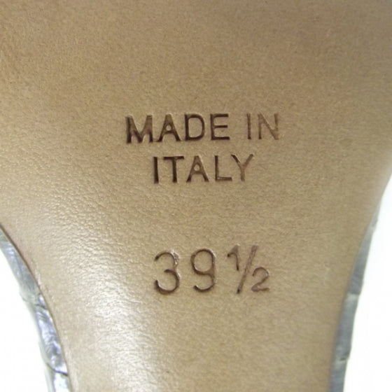 RENECAOVILLASnakeskinPrintFlowerHeels39.5