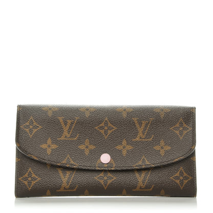 Louis Vuitton Monogram Emilie Wallet Rose Ballerine 1 of 8