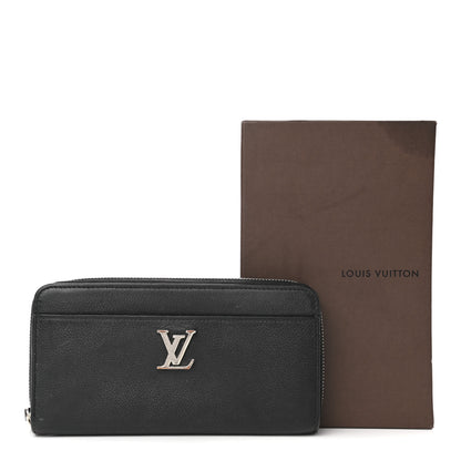 Louis Vuitton Calfskin Zippy Lockme Wallet Black 8 of 8