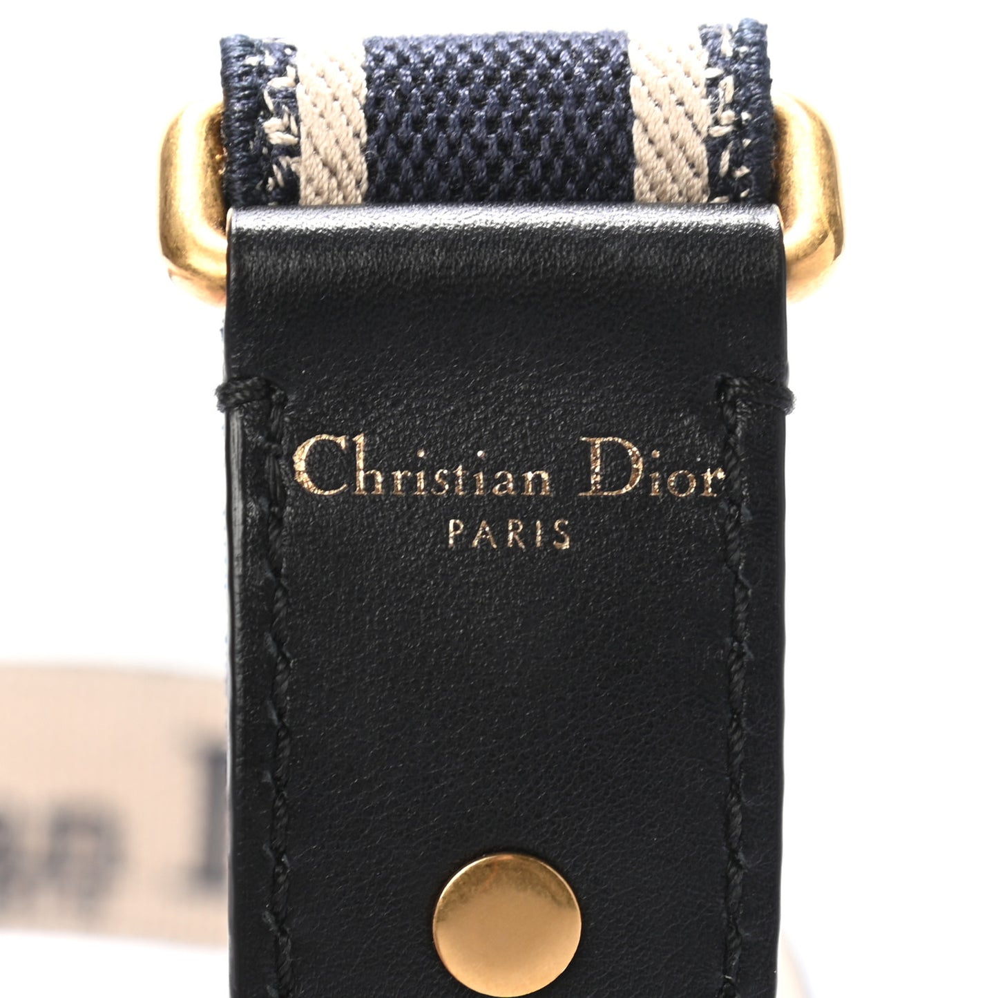Canvas Embroidered Shoulder Strap Blue