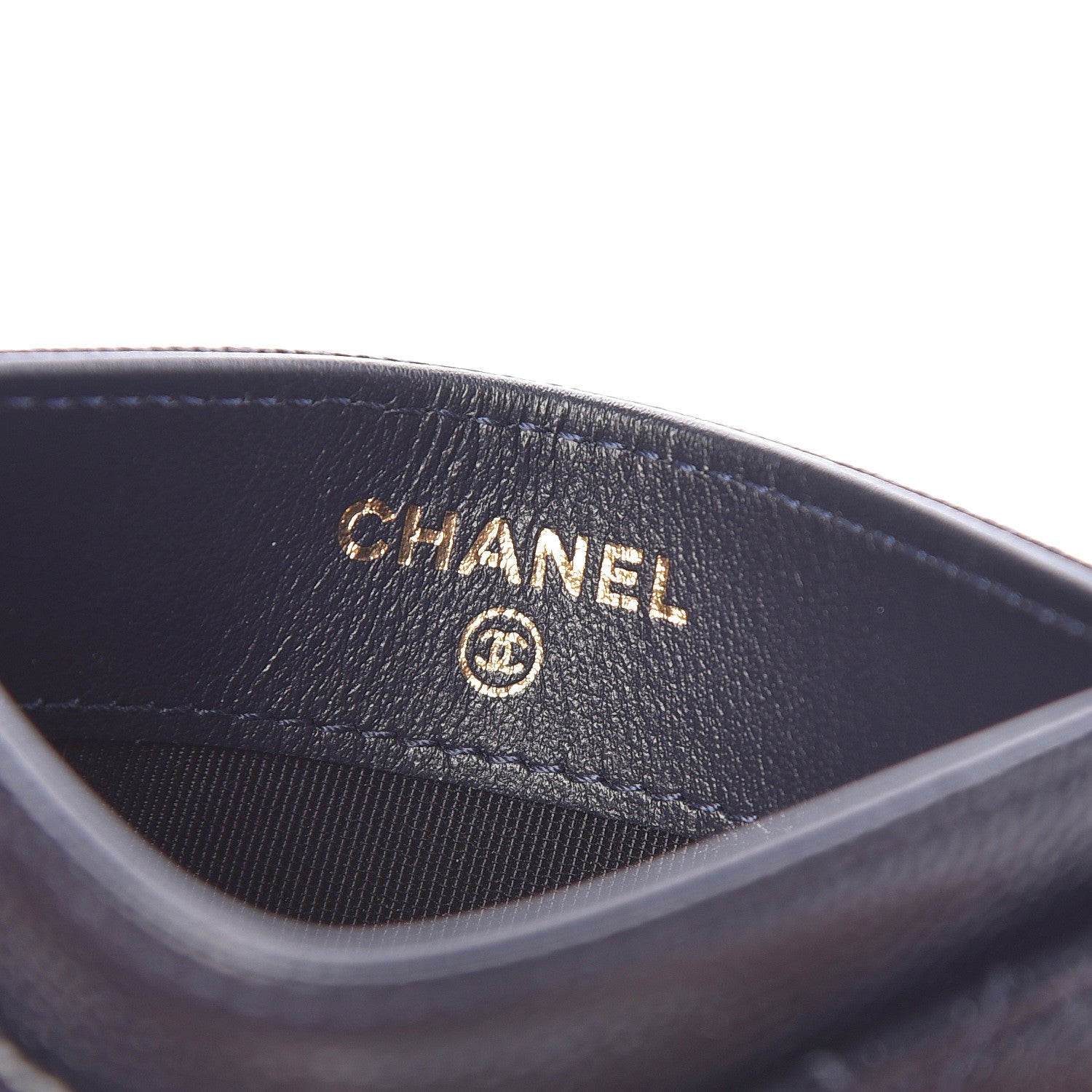 Chanel Caviar Quilted Card Holder Navy 6 of 9