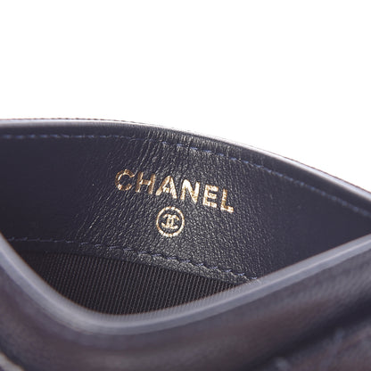 Chanel Caviar Quilted Card Holder Navy 6 of 9