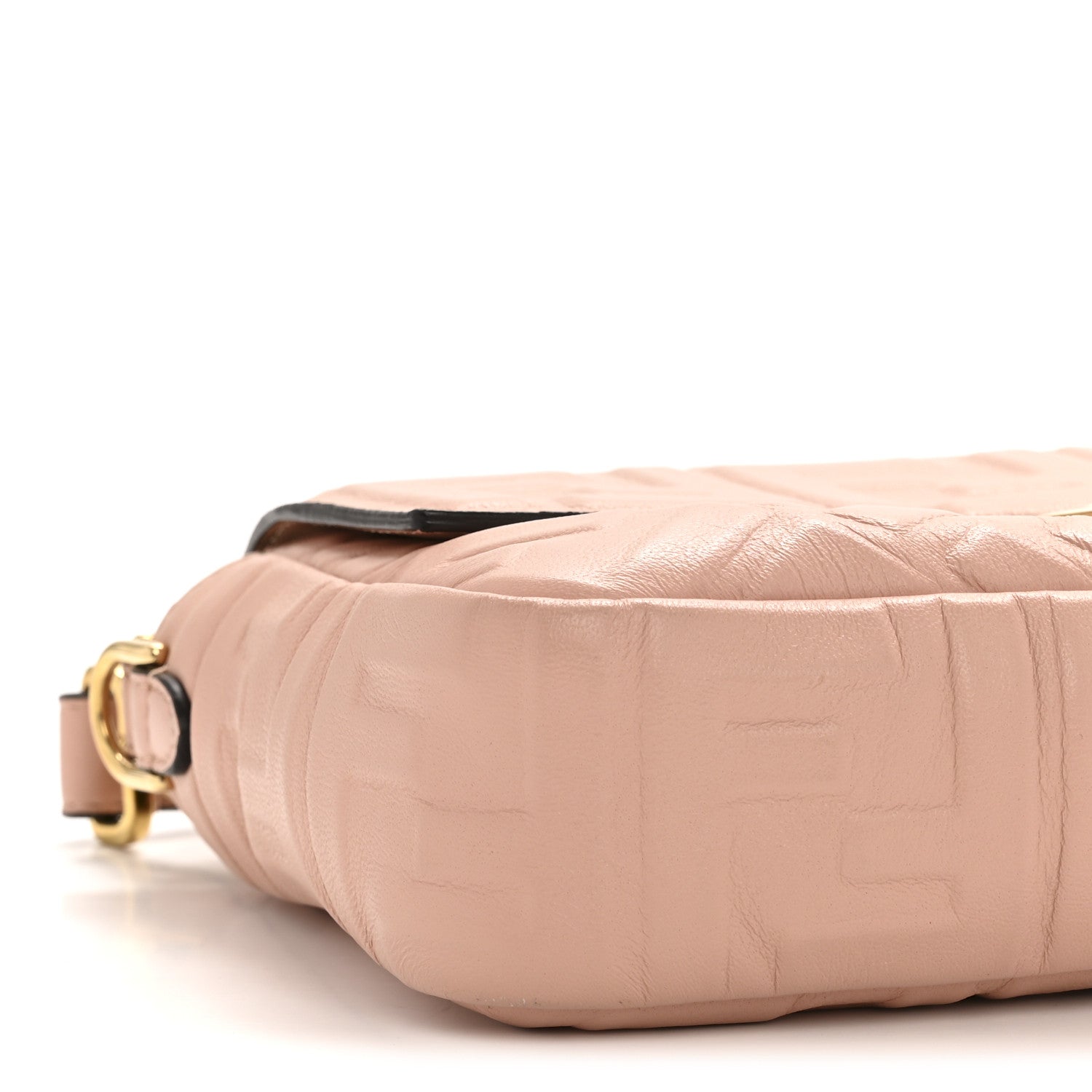 Fendi Nappa FF 1974 Embossed Baguette Rosa Bourbon 9 of 13