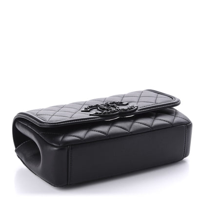 Chanel Lambskin Quilted Small CC Filigree Flap Black 4 of 13