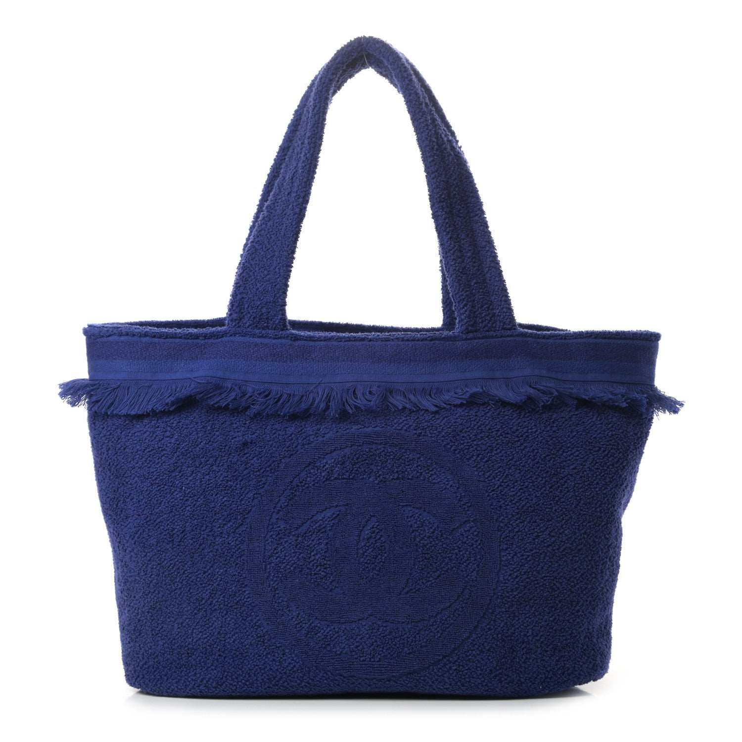 Chanel Terry Cotton CC Beach Tote Towel Set Blue 1 of 11