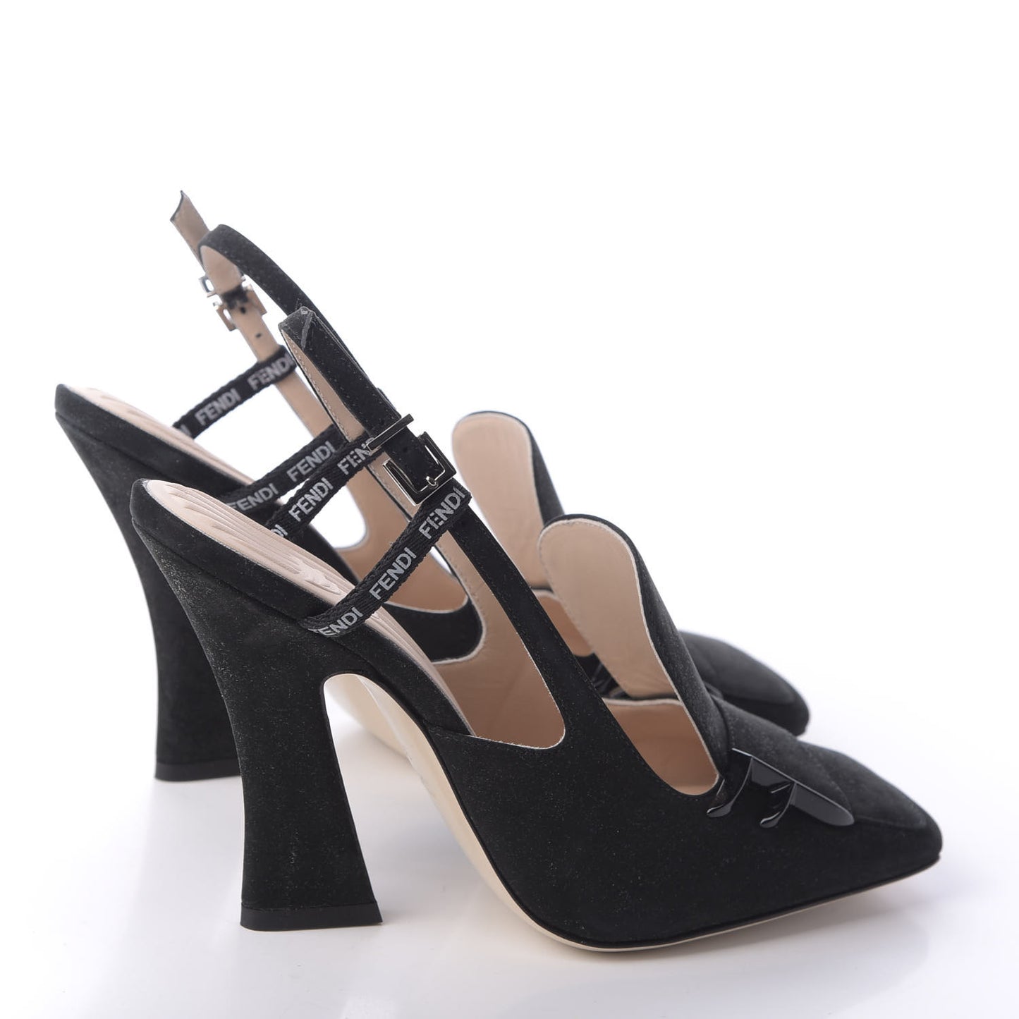 Suede FFreedom Slingback Pumps 36.5 Black