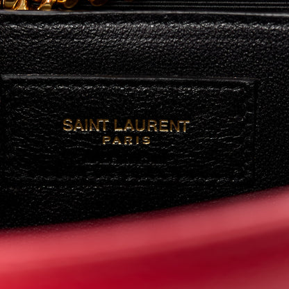 Saint Laurent Grain De Poudre Medium Classic Monogram Kate Tassel Satchel Lipstick Red 7 of 11