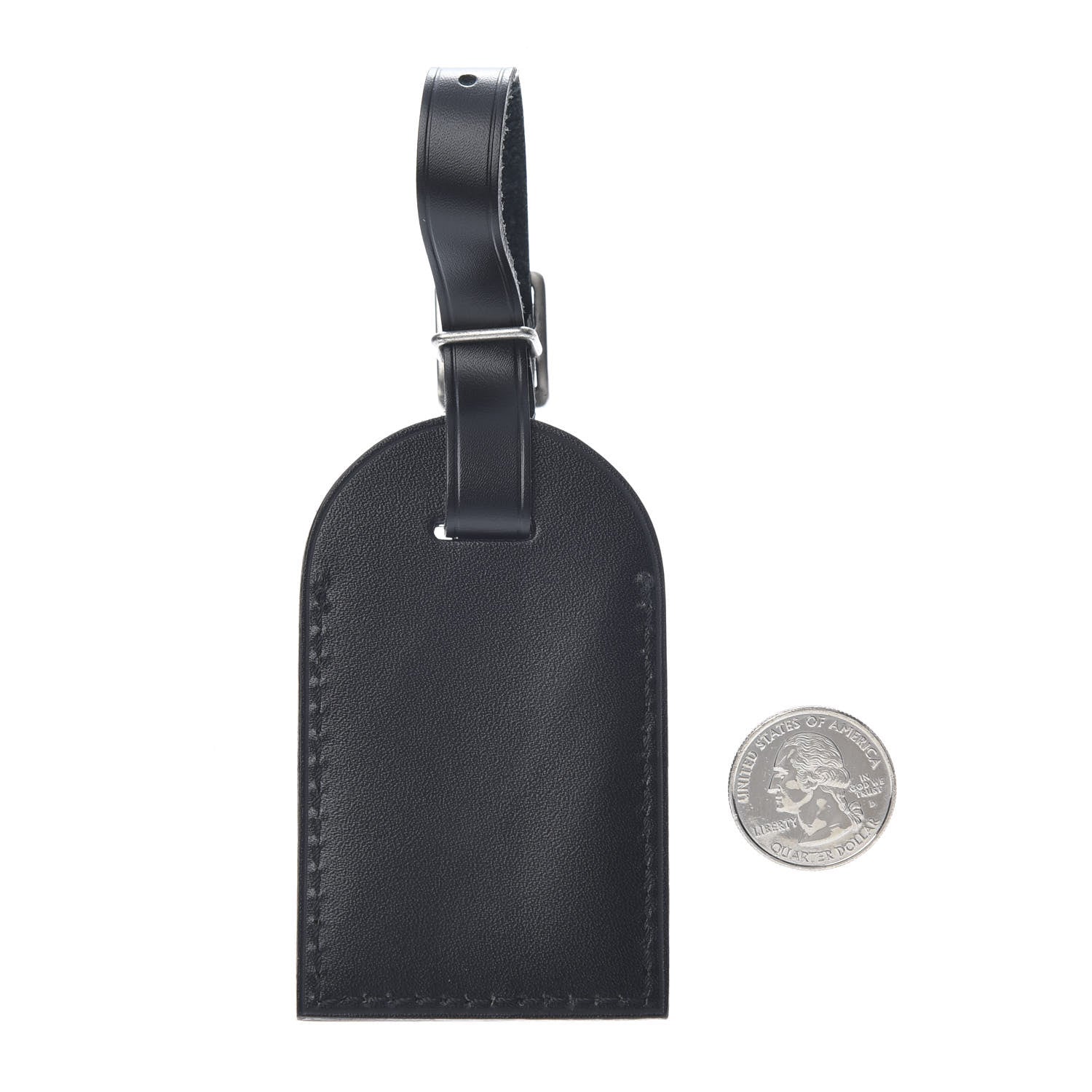 Louis Vuitton Calfskin Luggage Tag Black 2 of 5
