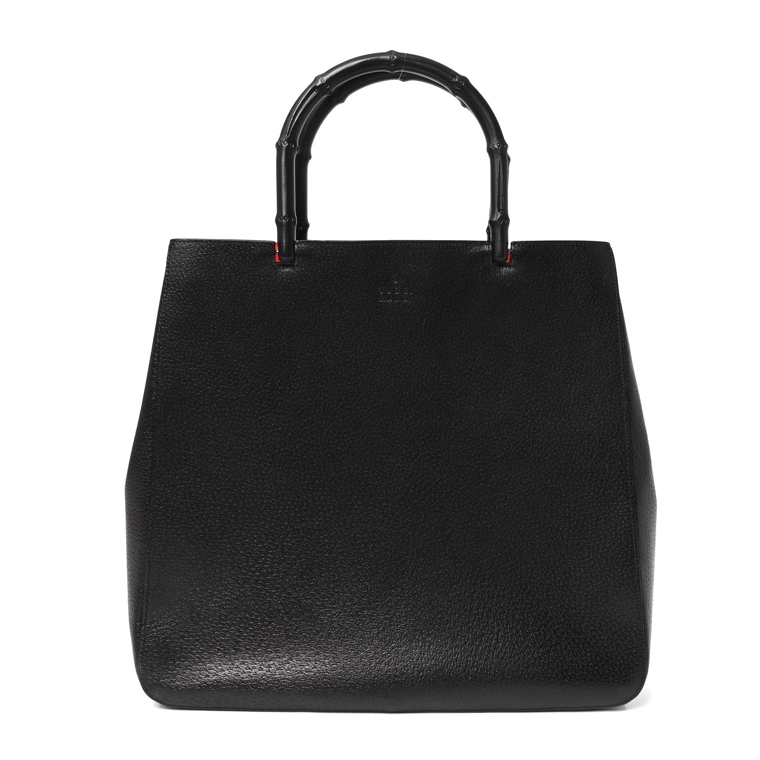Gucci Pigskin Cinghiale Bamboo Tote Black 1 of 10
