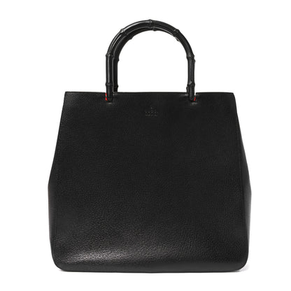 Gucci Pigskin Cinghiale Bamboo Tote Black 1 of 10