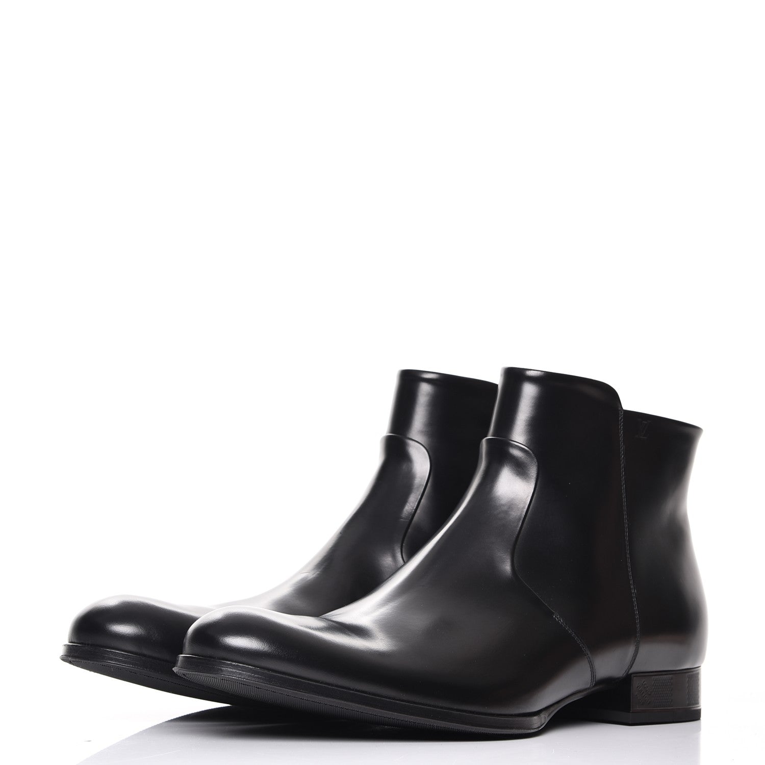 Louis Vuitton Calfskin Chelsea Ankle Boots 12 Black 3 of 9