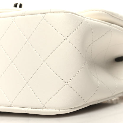 Chanel Lambskin Quilted Mini Pearl Crush Flap White 10 of 11