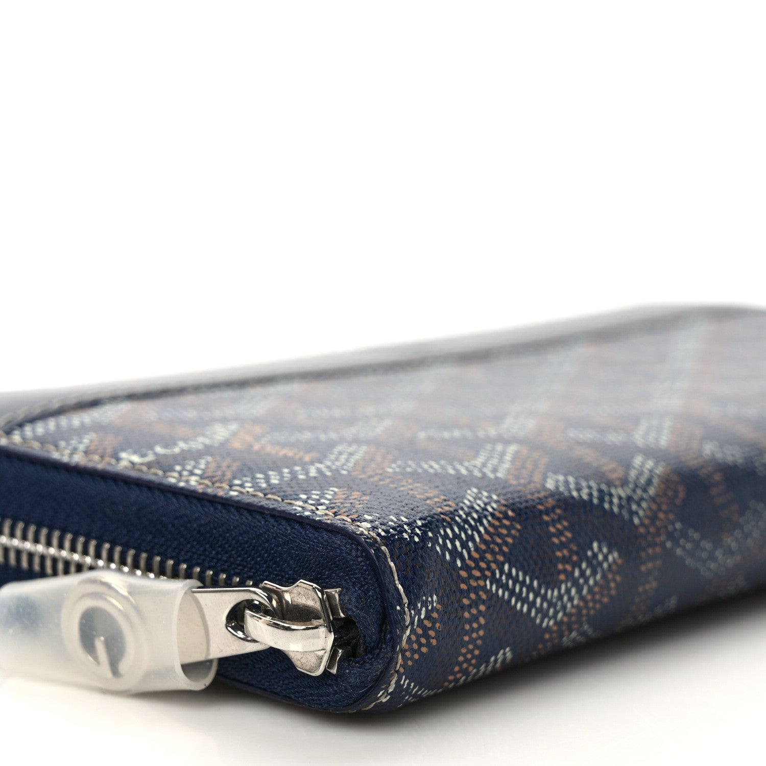 Goyard Goyardine Matignon Zip Around GM Wallet Navy 7 of 10