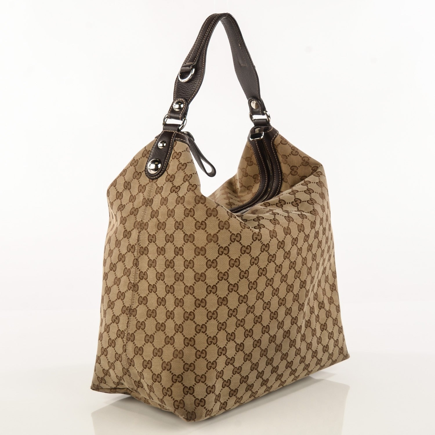 Gucci Monogram Icon Bit Large Hobo Dark Brown 3 of 7