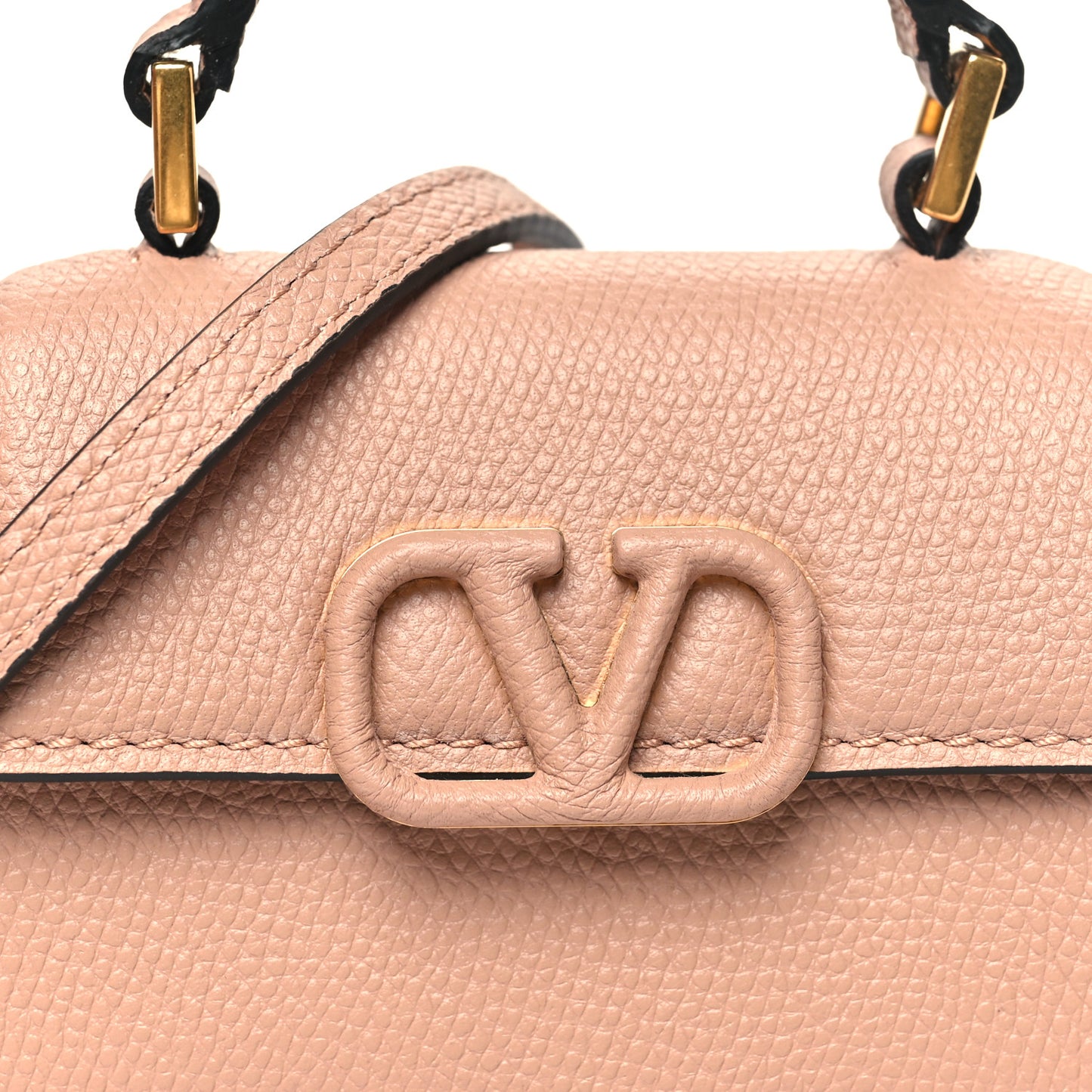 Calfskin Micro VSling Top Handle Bag Rose Cannelle