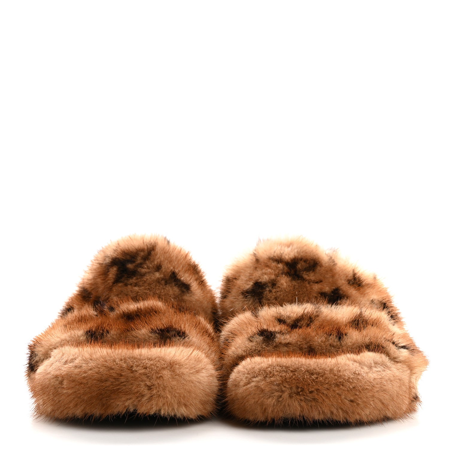 Louis Vuitton Mink Fur Bom Dia Slippers 36.5 Cognac 2 of 8