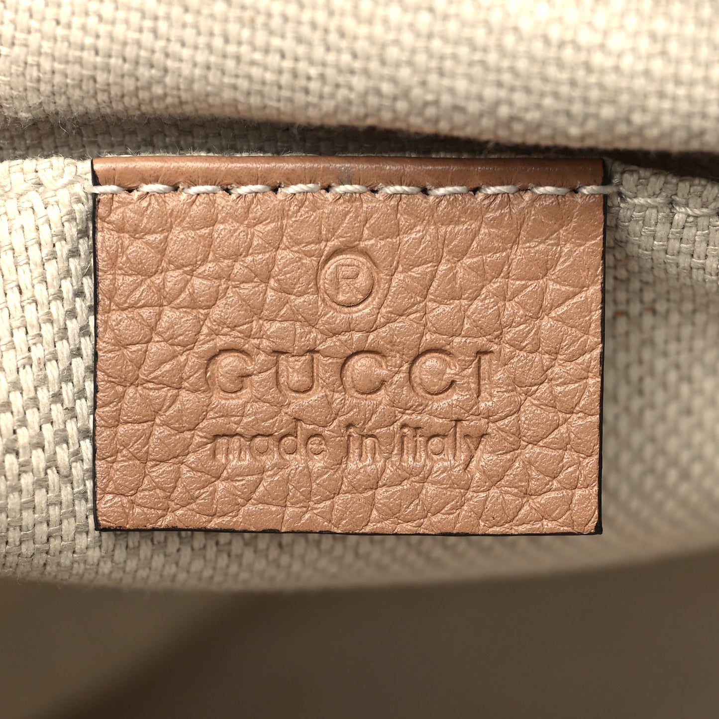 Pebbled Calfskin Small Soho Disco Bag Rose Beige