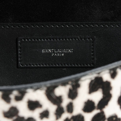 Saint Laurent Calf Hair Leather Snow Leopard Medium Betty White Black 7 of 10