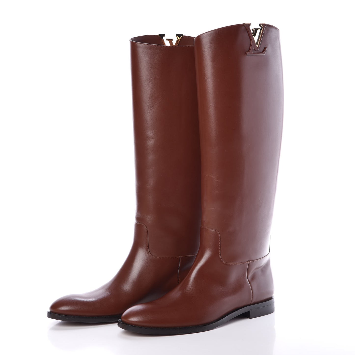 Heritage Flat High Boots 39 Brown