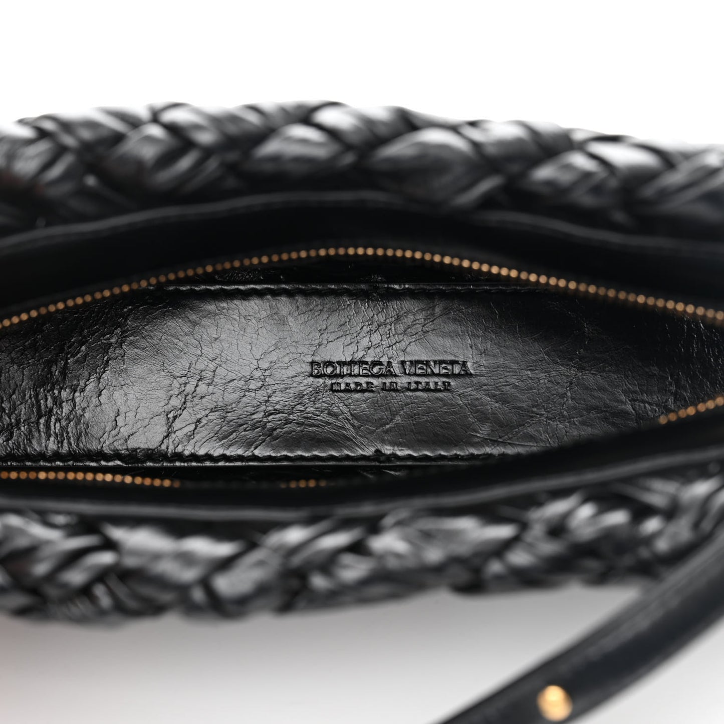 Calfskin Intrecciato Kalimero Cha-Cha Clutch Black