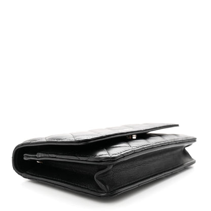 Chanel Lambskin Quilted Wallet On Chain WOC Black 4 of 12