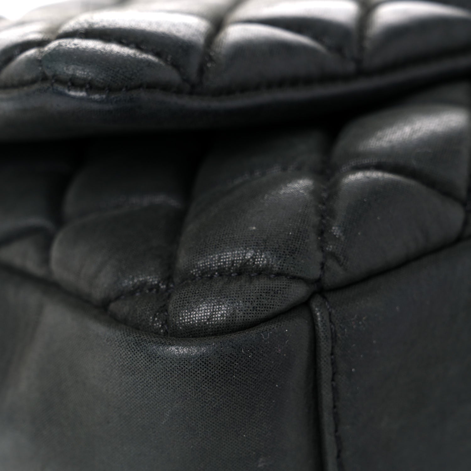 Chanel Iridescent Calfskin Quilted Small New Bubble Flap Anthracite 7 of 21