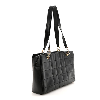 Chanel Caviar Stitched Chocolate Bar Shopping Tote Black 3 of 9