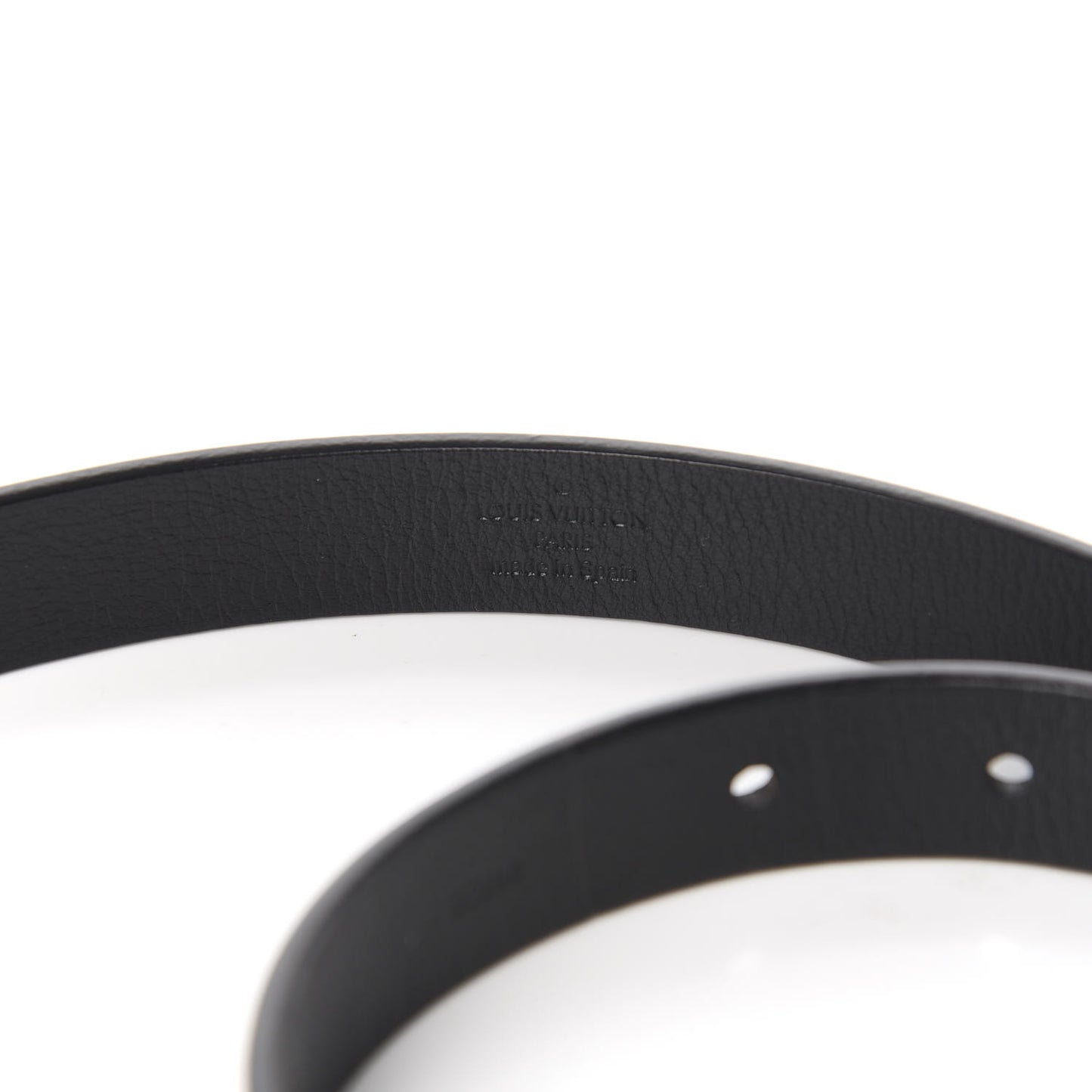 Calfskin Embossed LV Initiales Belt 85 34 Black
