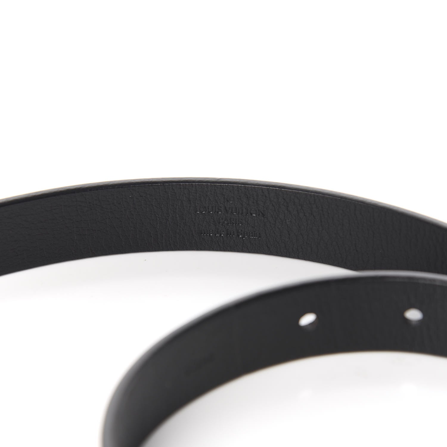 Louis Vuitton Calfskin Embossed LV Initiales Belt 85 34 Black 5 of 7
