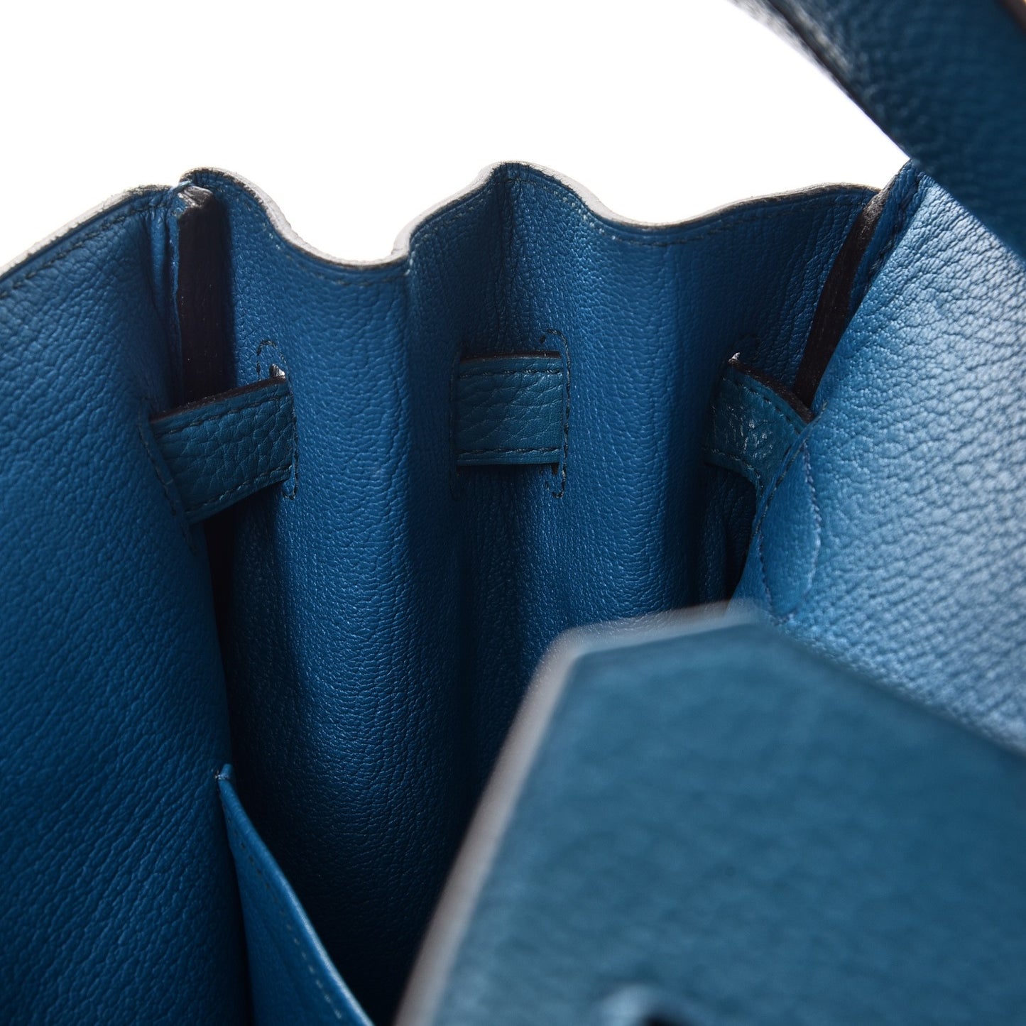 Taurillon Clemence Birkin 35 Bleu Izmir