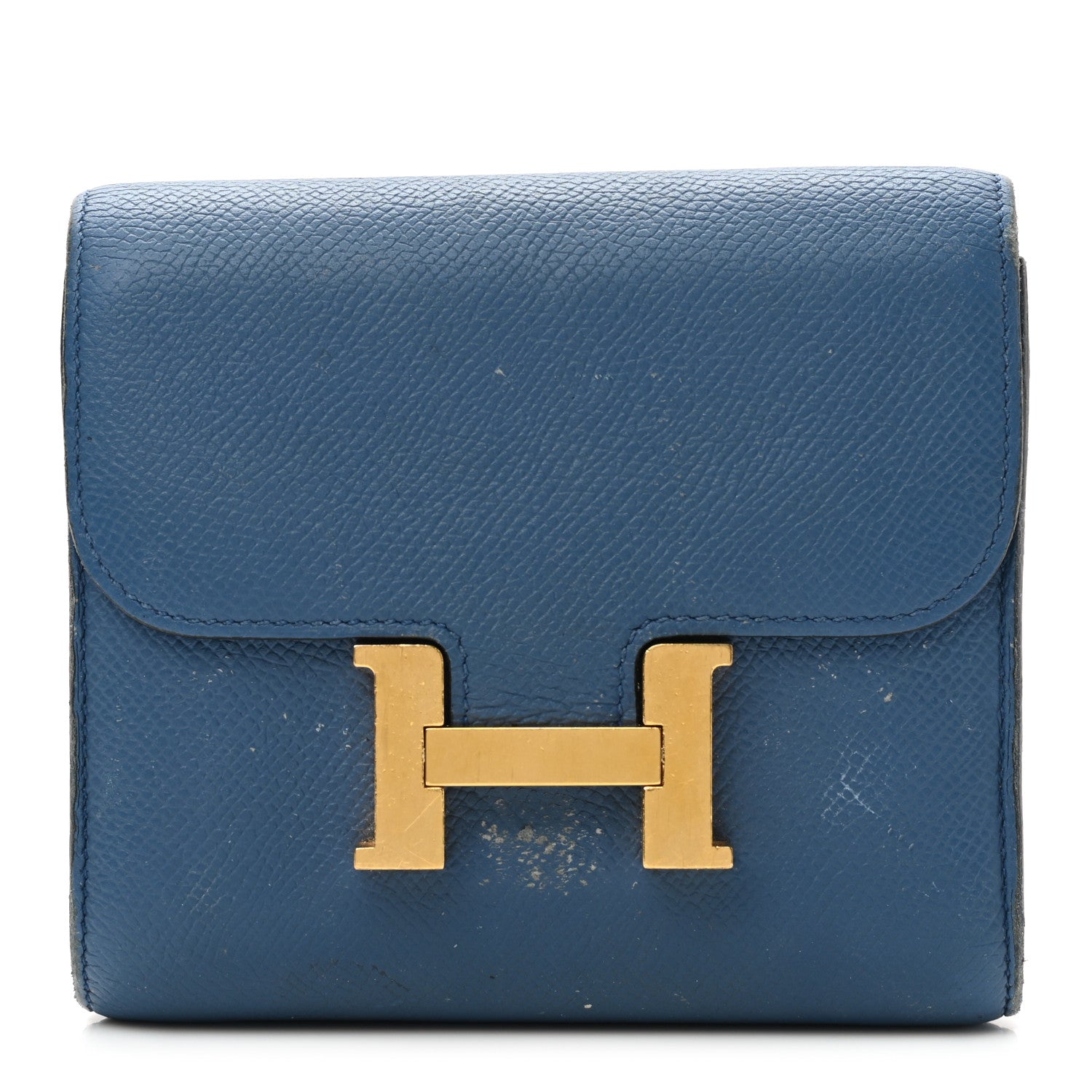 Hermes Epsom Constance Short Wallet Bleu Agate 1 of 13