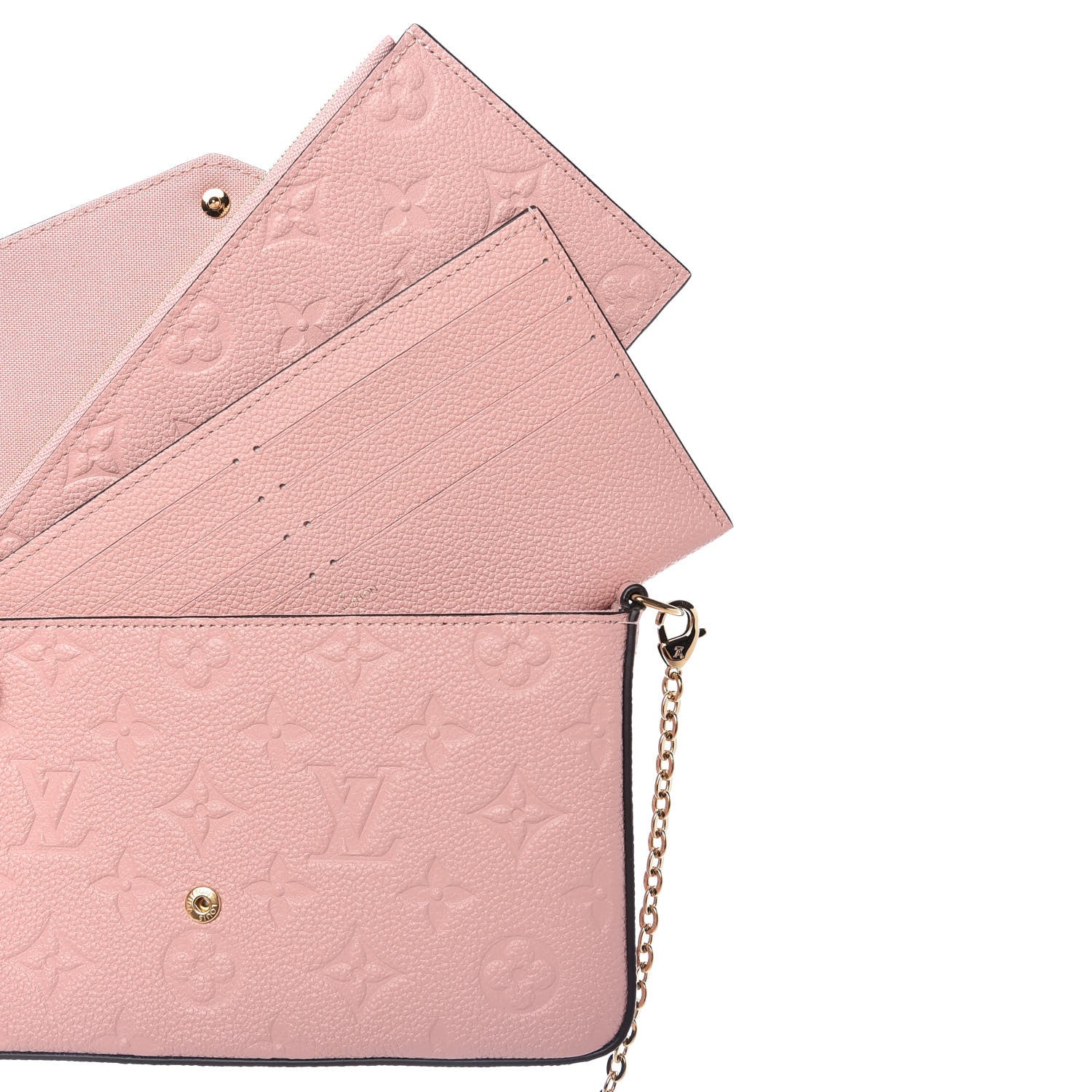 Louis Vuitton Empreinte Pochette Felicie Chain Wallet Rose Poudre 6 of 11