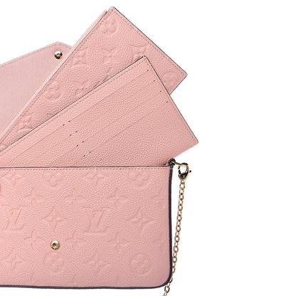 Louis Vuitton Empreinte Pochette Felicie Chain Wallet Rose Poudre 6 of 11