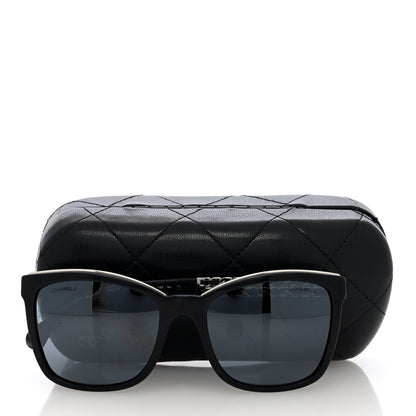 Chanel Calfskin Square Chain Sunglasses 5360-Q Black 7 of 7