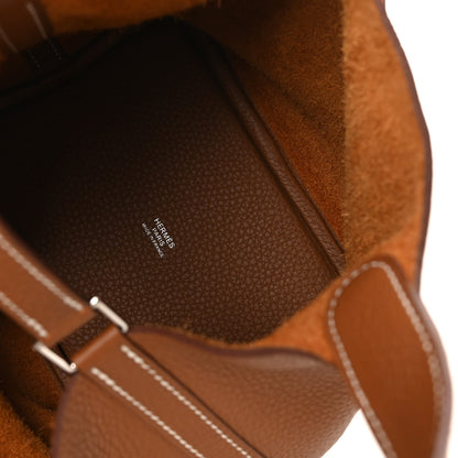 Hermes Taurillon Clemence Picotin Lock 18 PM Gold 5 of 11