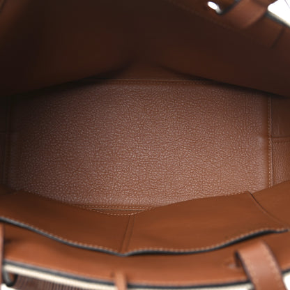 Loewe Canvas Calfskin Small Anagram Tote Ecru Tan 5 of 9