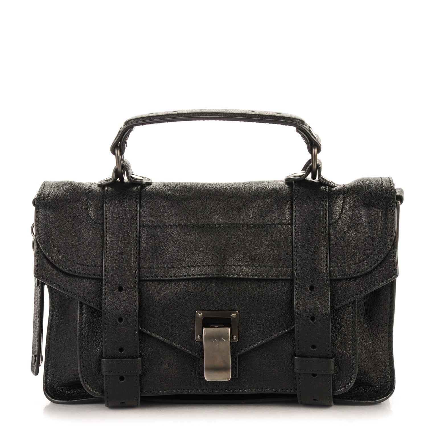 Proenza Schouler Lambskin Tiny PS1 Satchel Black 1 of 11
