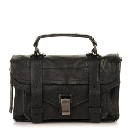 Proenza Schouler Lambskin Tiny PS1 Satchel Black 1 of 11