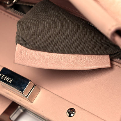 Fendi Shearling Shiny Nappa Mini Peekaboo Iconic Satchel Light Rose 9 of 10