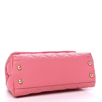 Chanel Caviar Quilted Mini Coco Handle Flap Pink 3 of 4