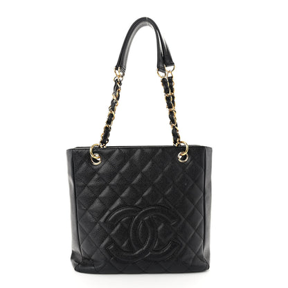 Chanel Caviar Quilted Petit Shopping Tote PST Black 1 of 9