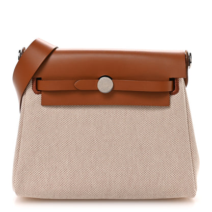 Hermes Military Toile Vache Hunter Herbag Zip Retourne 20 Ecru Beige Fauve 1 of 11