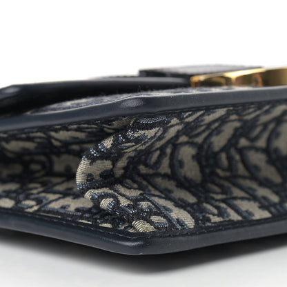 Christian Dior Oblique 30 Montaigne Chain Flap Bag Blue 8 of 10