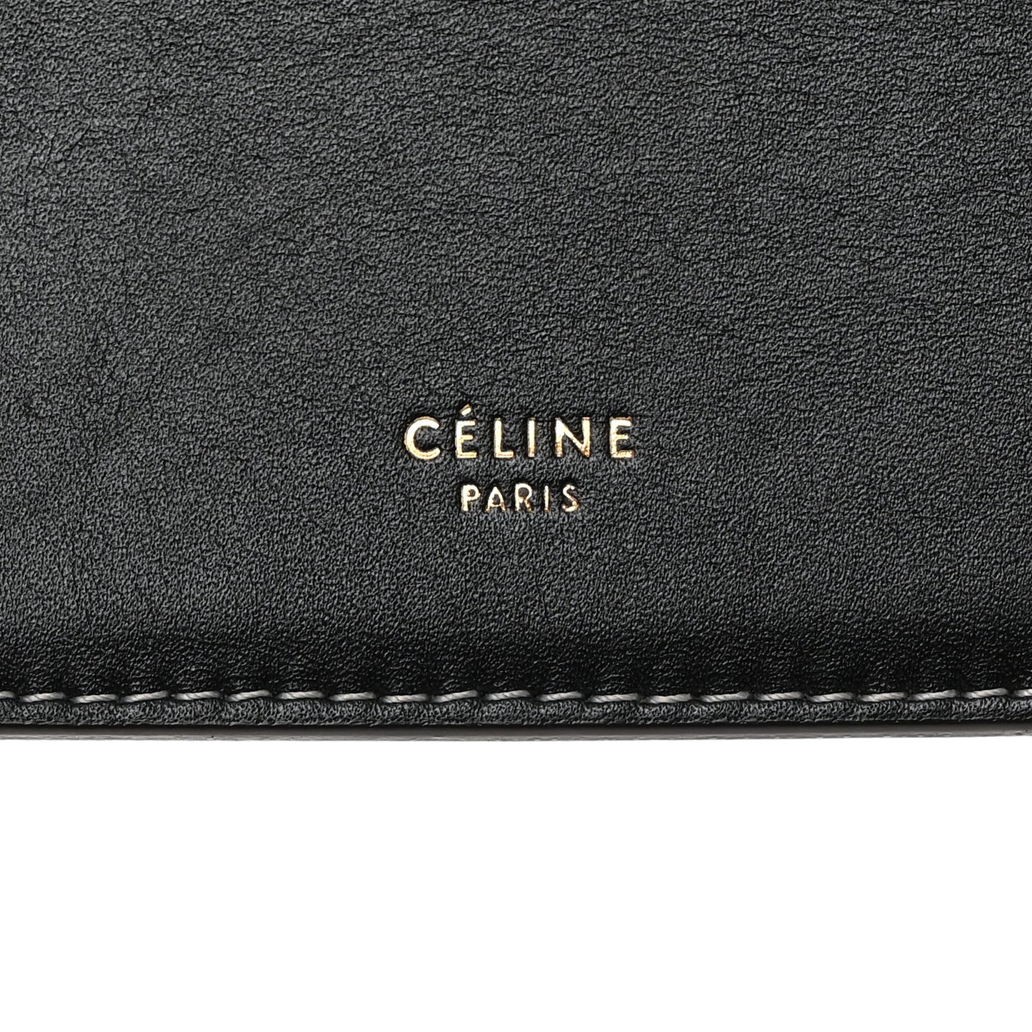 Smooth Calfskin Ring Clutch Black
