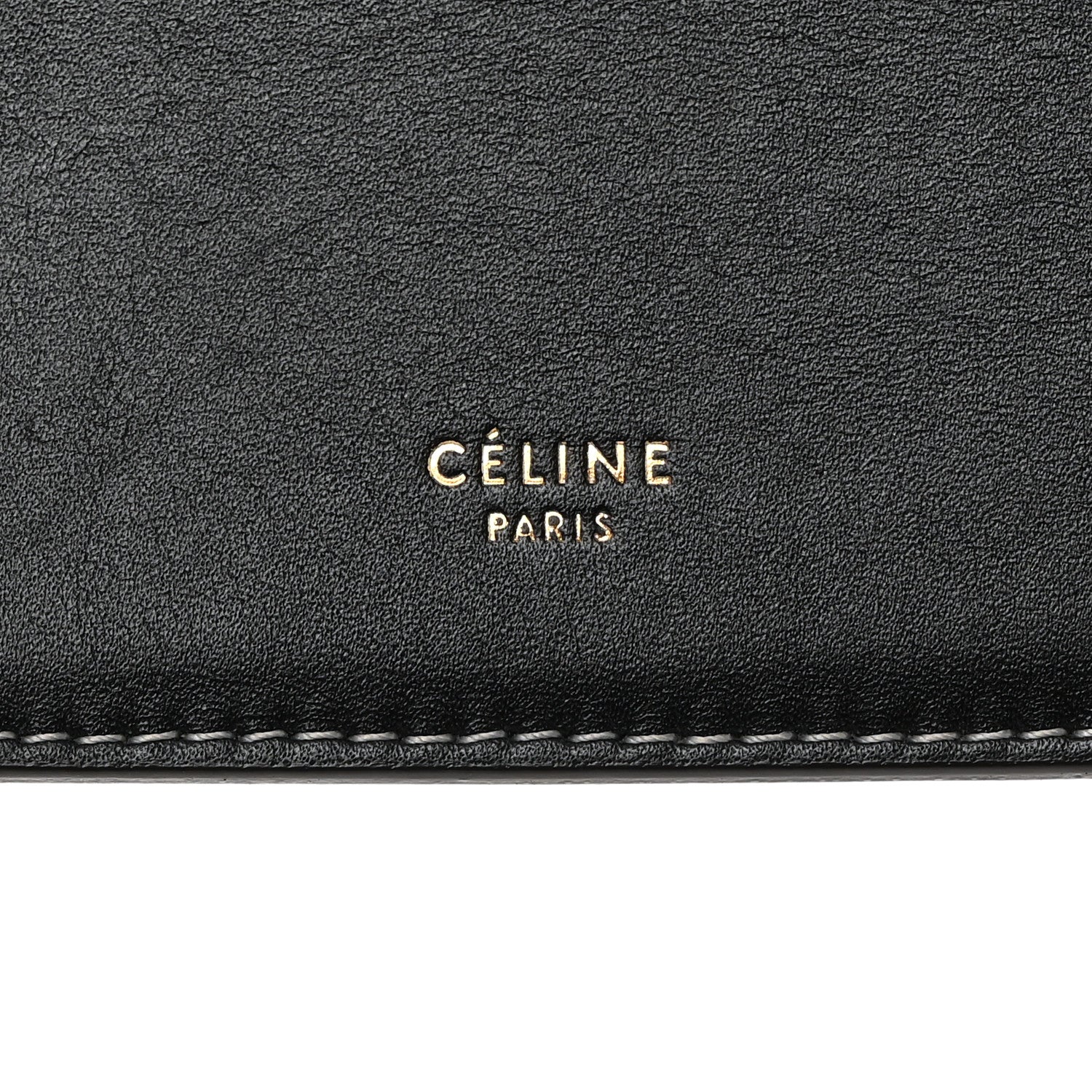 Celine Smooth Calfskin Ring Clutch Black 7 of 9